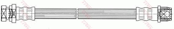 Flexible de frein (Durite de frein) TRW ref. PHA538