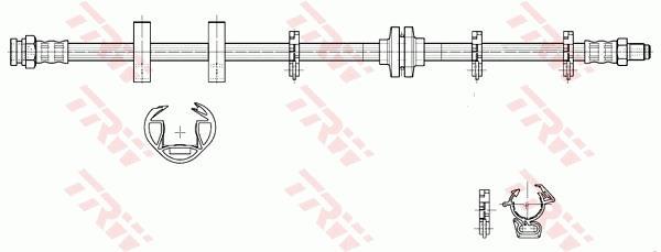 Flexible de frein (Durite de frein) TRW ref. PHB187