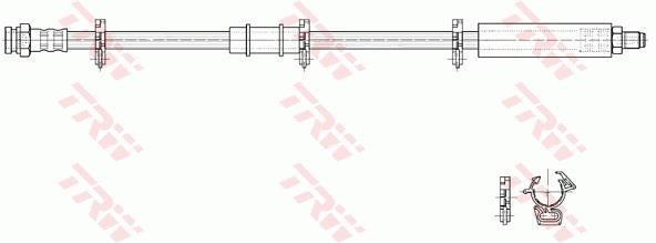 Flexible de frein (Durite de frein) TRW ref. PHB190