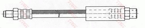 Flexible de frein (Durite de frein) TRW ref. PHB256
