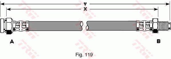 Flexible de frein (Durite de frein) TRW ref. PHB270