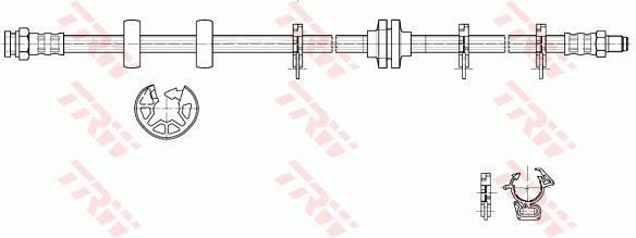 Flexible de frein (Durite de frein) TRW ref. PHB274