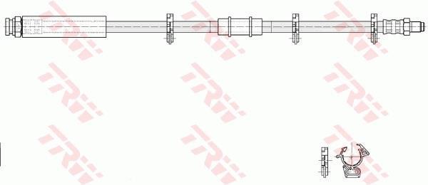 Flexible de frein (Durite de frein) TRW ref. PHB291