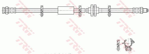 Flexible de frein (Durite de frein) TRW ref. PHB362