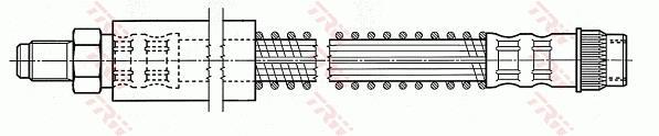 Flexible de frein (Durite de frein) TRW ref. PHB484