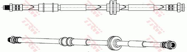 Flexible de frein (Durite de frein) TRW ref. PHB643