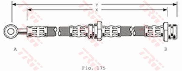 Latiguillo de freno TRW ref. PHD215