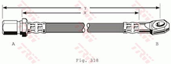 Flexible de frein (Durite de frein) TRW ref. PHD241
