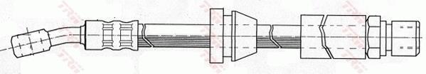 Flexible de frein (Durite de frein) TRW ref. PHD415