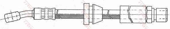 Flexible de frein (Durite de frein) TRW ref. PHD415
