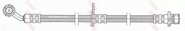 Flexible de frein (Durite de frein) TRW ref. PHD463