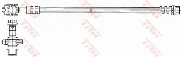 Flexible de frein (Durite de frein) TRW ref. PHD484