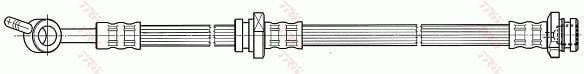 Flexible de frein (Durite de frein) TRW ref. PHD518