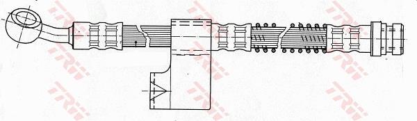 Flexible de frein (Durite de frein) TRW ref. PHD617
