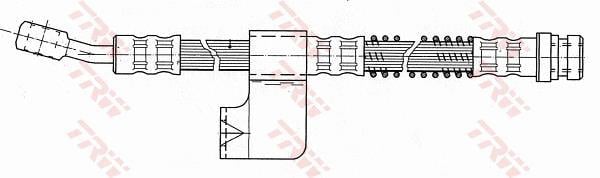 Flexible de frein (Durite de frein) TRW ref. PHD618