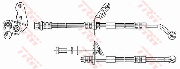 Flexible de frein (Durite de frein) TRW ref. PHD7085