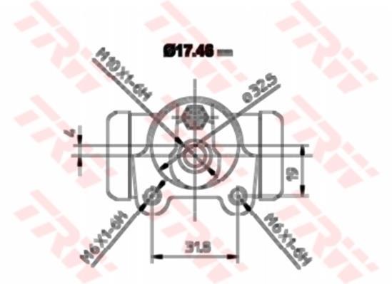 Cylindre de roue TRW ref. BWA129