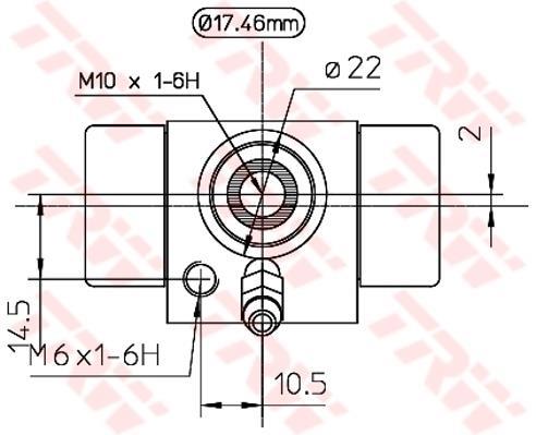 Cylindre de roue TRW ref. BWC107A