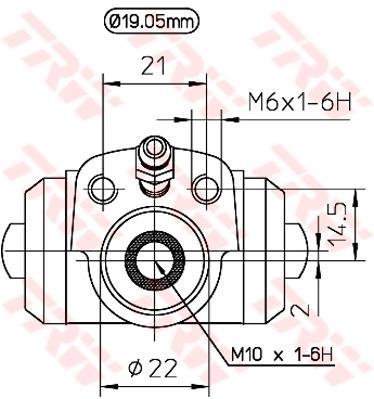Cylindre de roue TRW ref. BWD113
