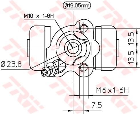 Cylindre de roue TRW ref. BWD266