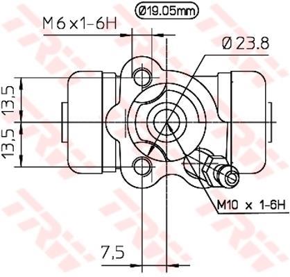 Cylindre de roue TRW ref. BWD267