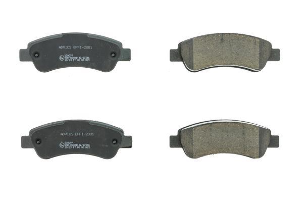 Jeu de 4 plaquettes de frein AISIN BPFI-2001