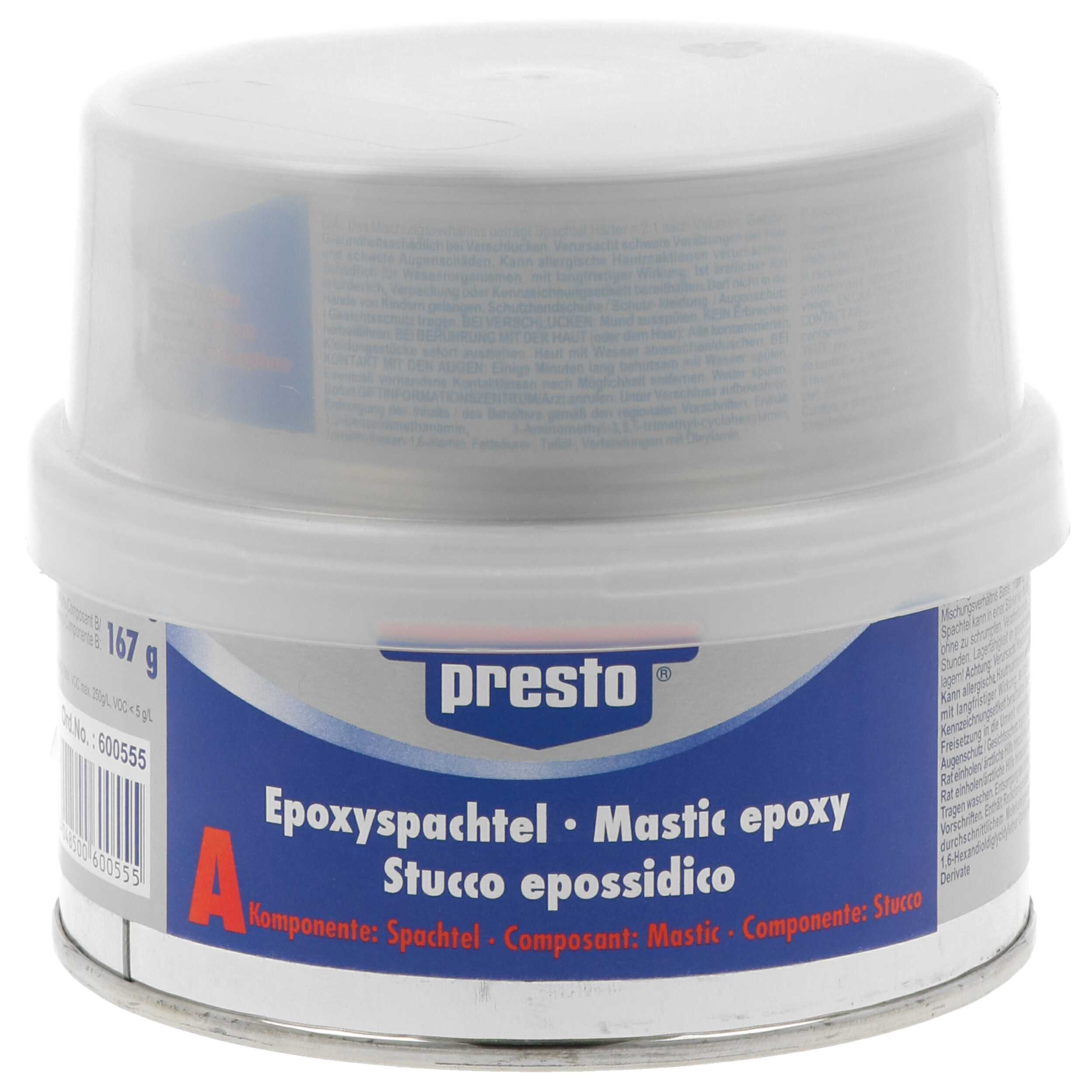 Resina e massa carroçaria PRESTO  ref. 600555
