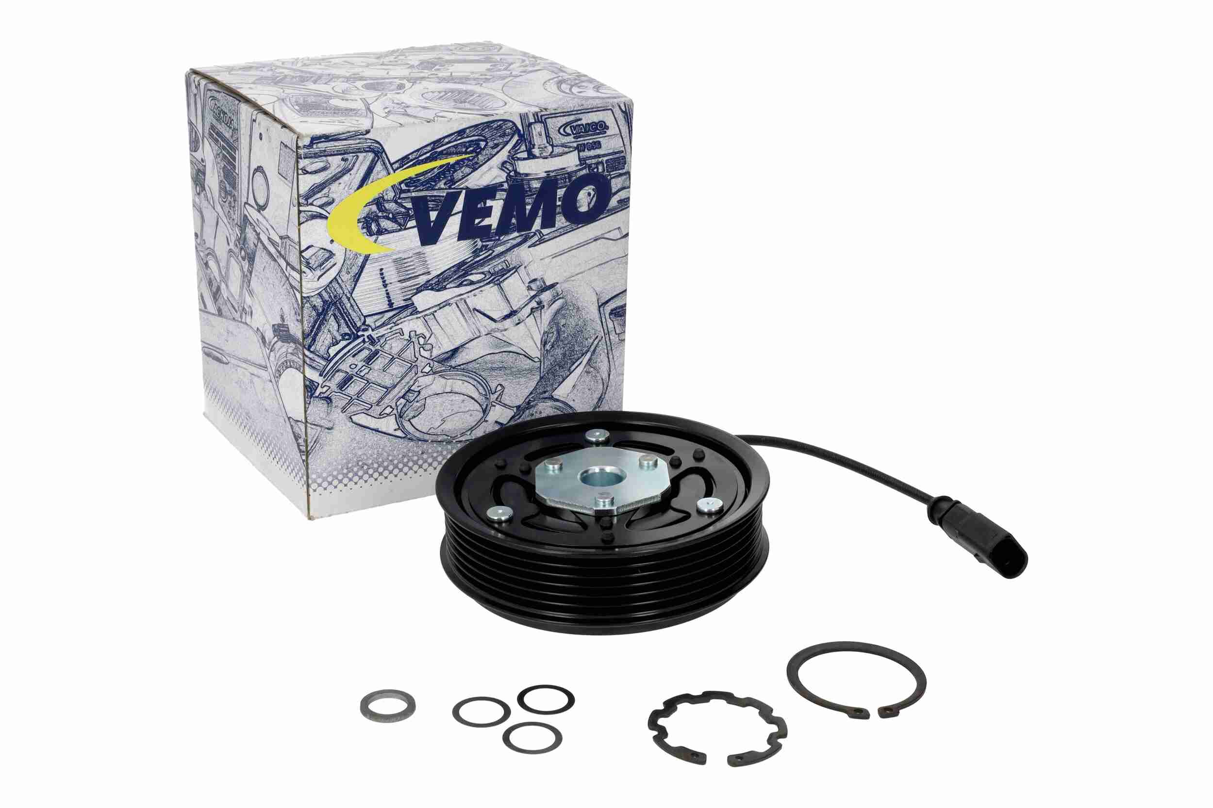 Embraiagem magnética, compressor do ar condicionado VEMO ref. V15-77-1010