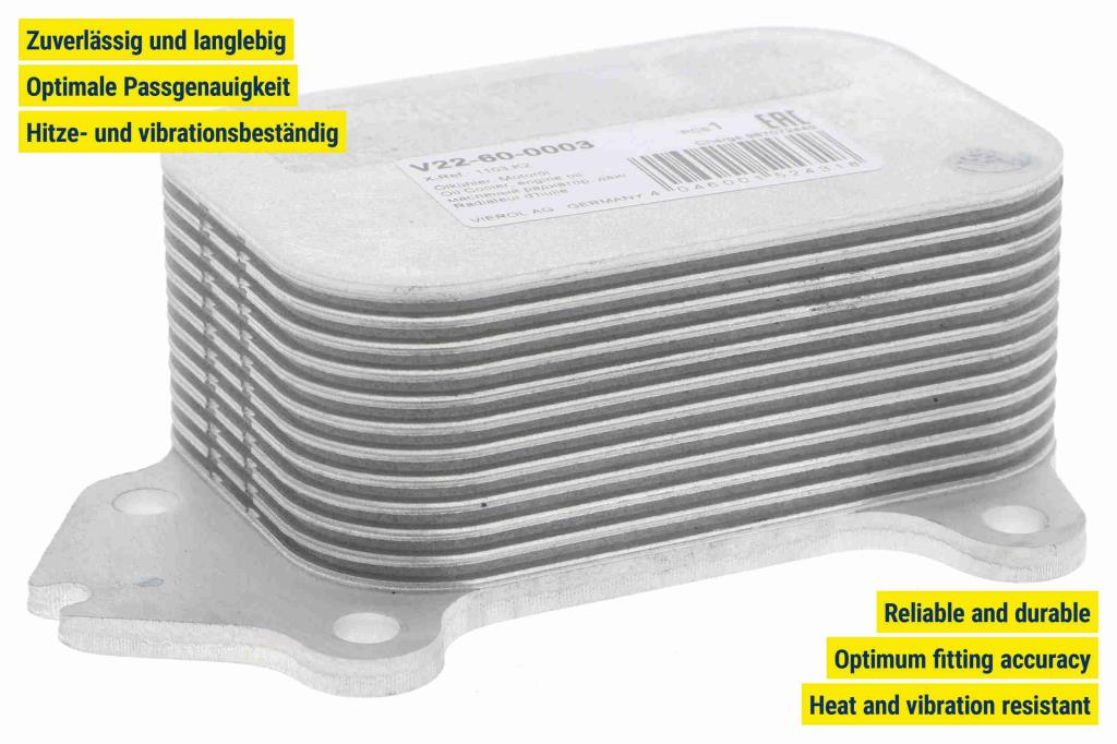 Radiador óleo motor VEMO ref. V22-60-0003