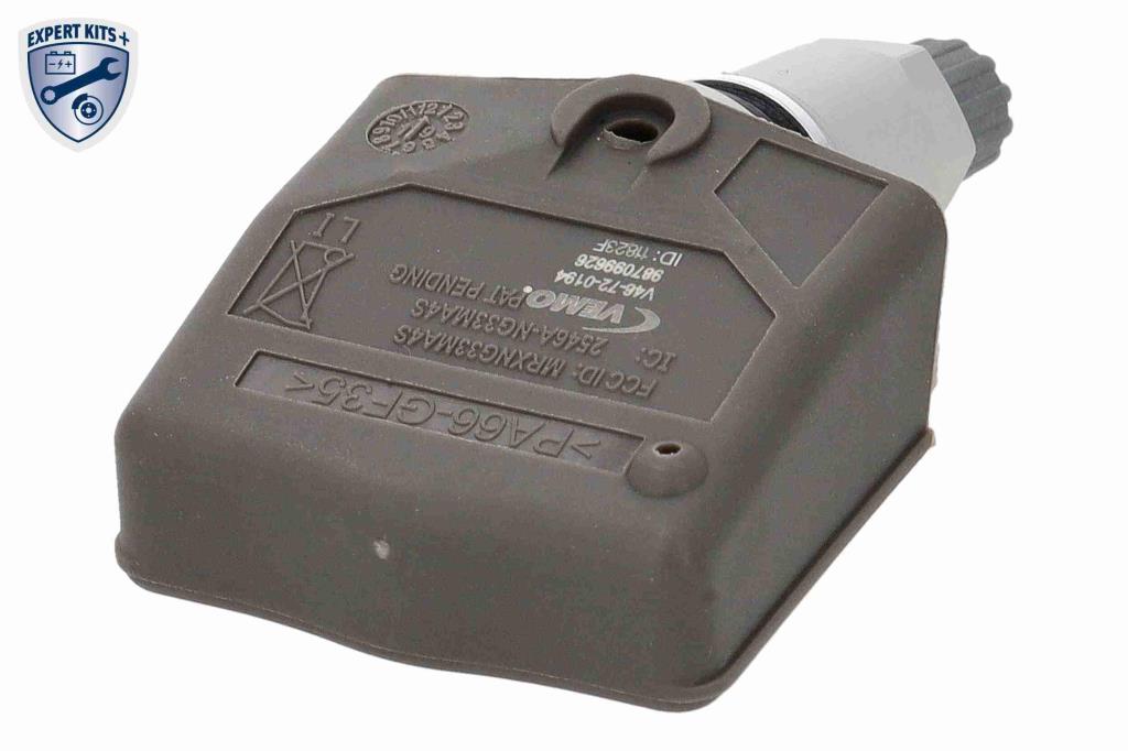 Capteur de roue TPMS, syst de contrôle de pression des pneus (Capteur pression pneus) VEMO ref. V30-72-0224
