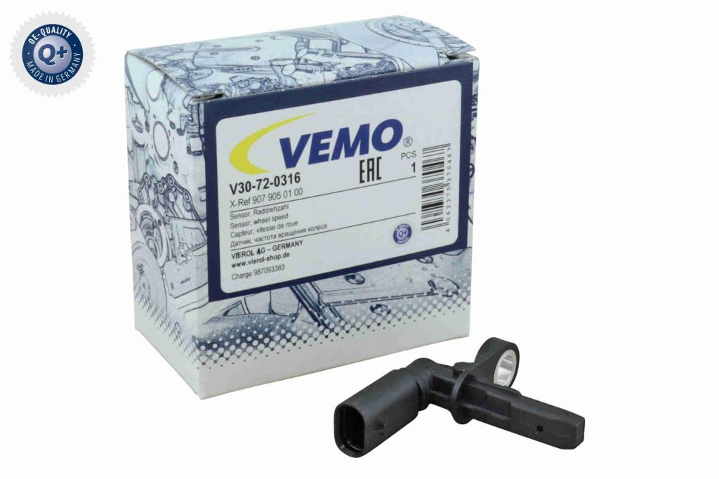 Capteur ABS (Capteur de vitesse de roue) VEMO ref. V30-72-0316