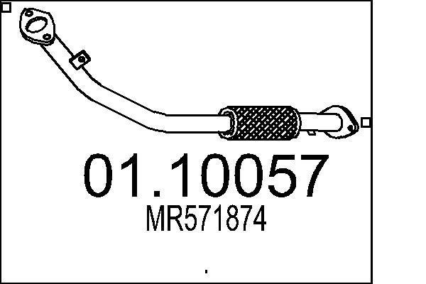 Tubo de escape MTS 01.10057