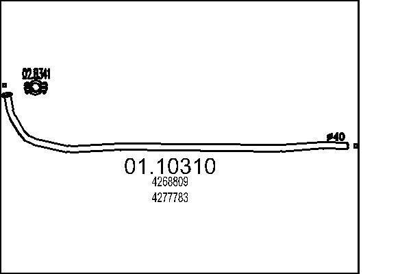 Tubo de escape MTS ref. 01.10310