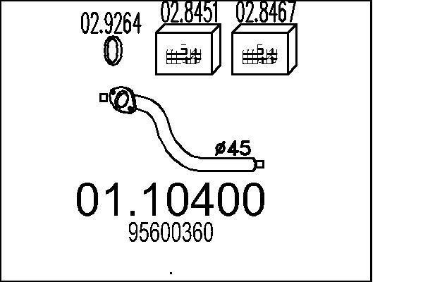 Tuyau d'échappement MTS 01.10400