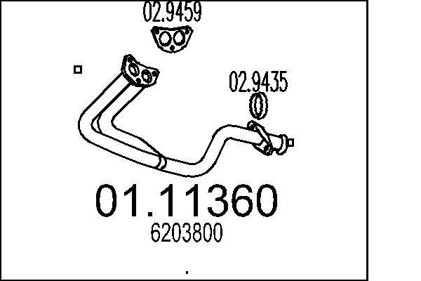 Tuyau d'échappement MTS 01.11360