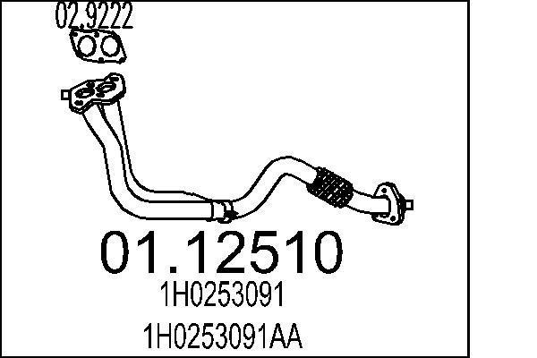 Tuyau d'échappement MTS 01.12510
