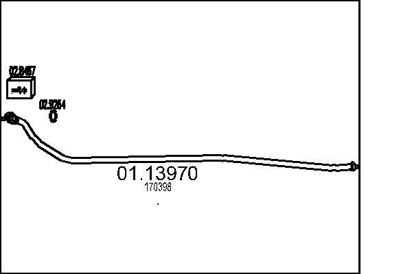 Tuyau d'échappement (Tuyau d'échappement) MTS ref. 01.13970