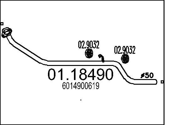 Tuyau d'échappement MTS 01.18490