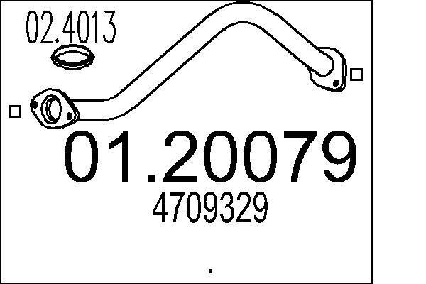 Tuyau d'échappement MTS 01.20079