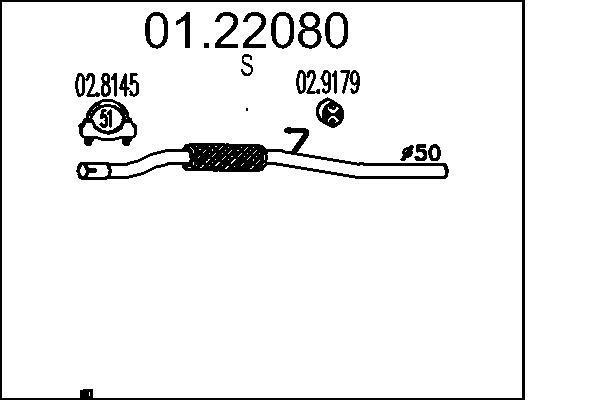 Tuyau d'échappement MTS 01.22080