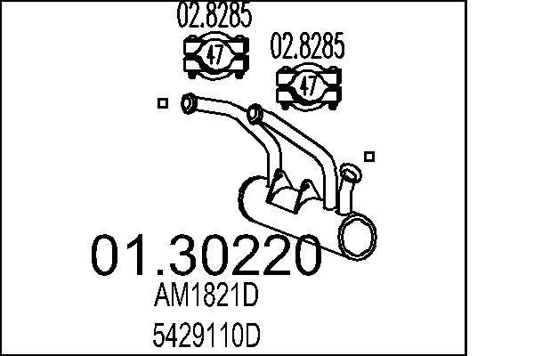 Silencieux avant MTS 01.30220