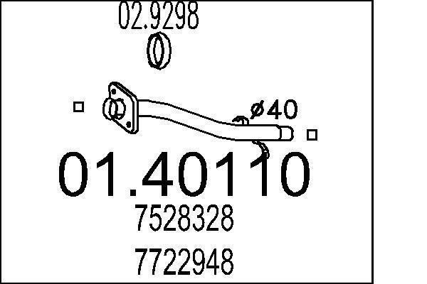 Tuyau d'échappement MTS 01.40110