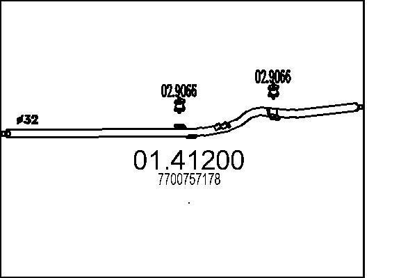 Tubo de escape MTS ref. 01.41200