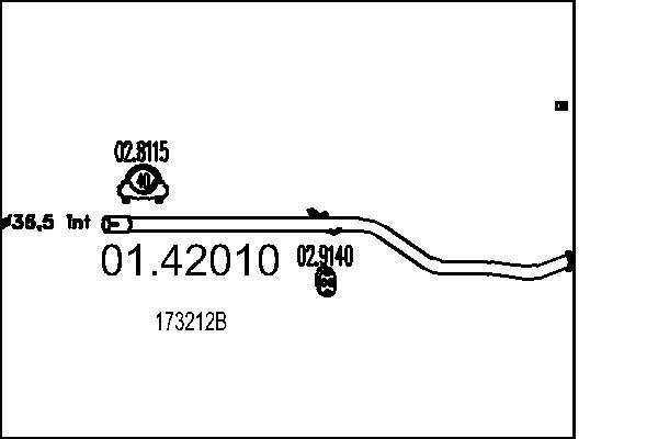 Tuyau d'échappement (Tuyau d'échappement) MTS 01.42010