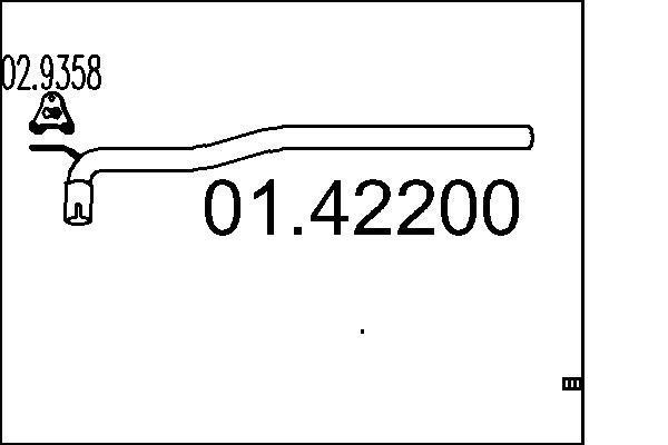 Tuyau d'échappement (Tuyau d'échappement) MTS ref. 01.42200