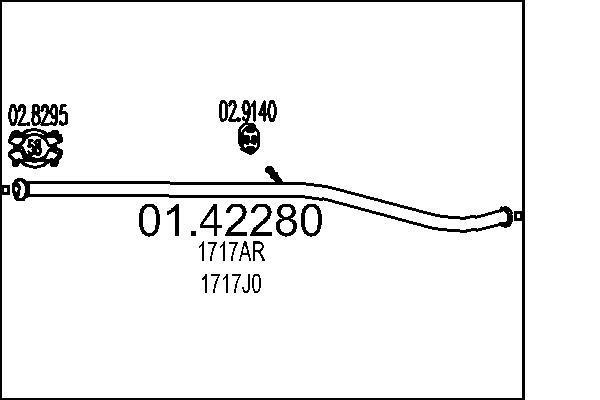 Tuyau d'échappement (Tuyau d'échappement) MTS 01.42280