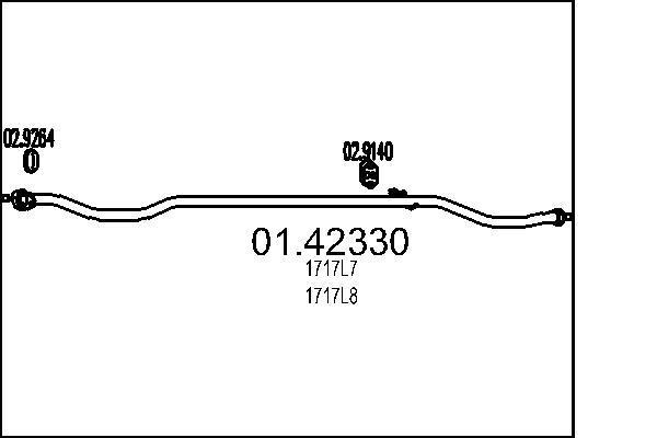 Tubo de escape MTS ref. 01.42330