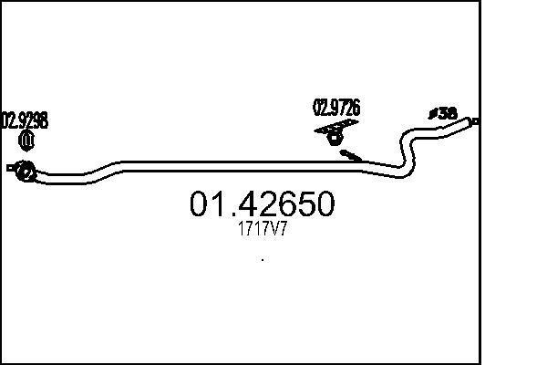 Tubo de escape MTS ref. 01.42650