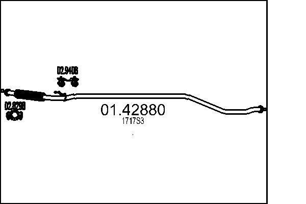 Tuyau d'échappement (Tuyau d'échappement) MTS 01.42880