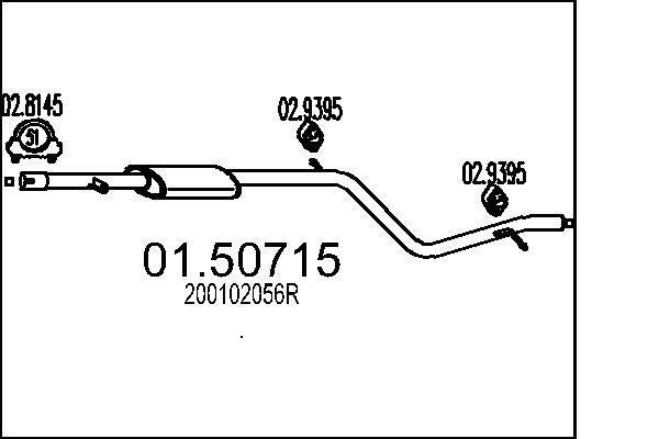 Silencieux central MTS 01.50715